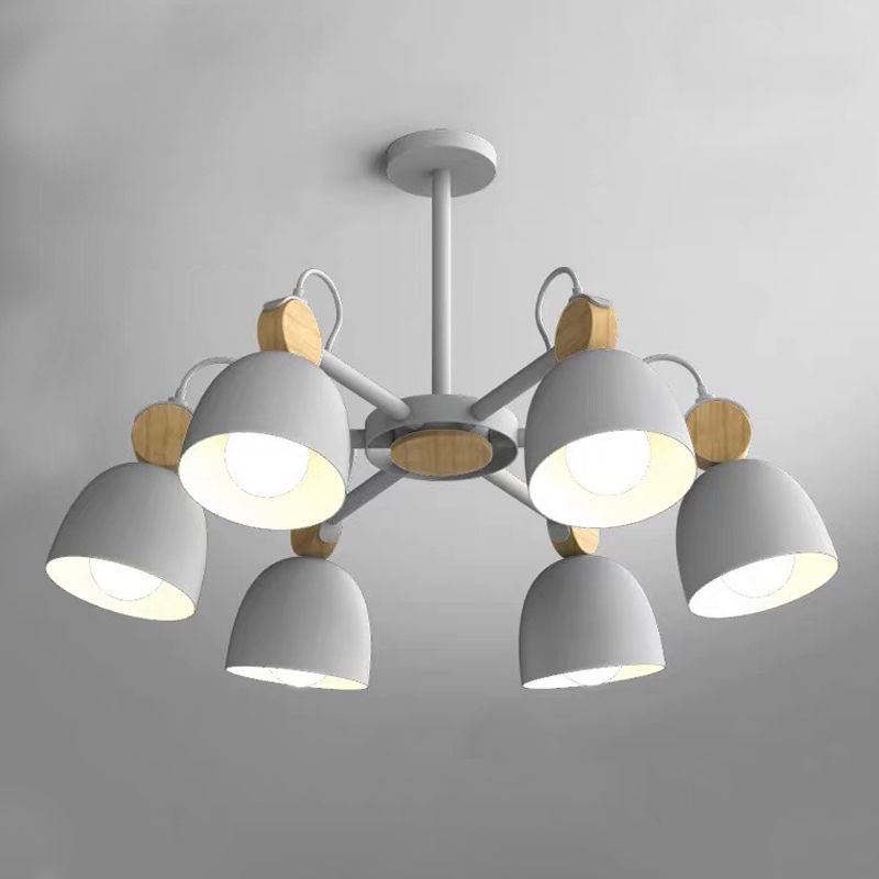 Modern Style Tapered Ceiling Pendant Light Metal Multi Lights Hanging Light Fixtures