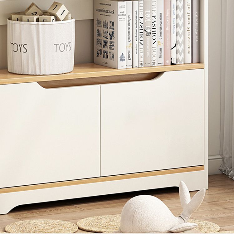 Modern Wooden Bookshelf Closed Back Bookcase for Home Office