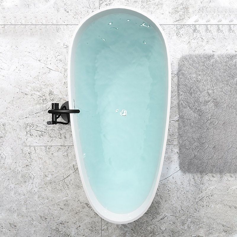 Modern Acrylic Bathtub Freestanding Soaking Bathtub with Drain Bath Tub