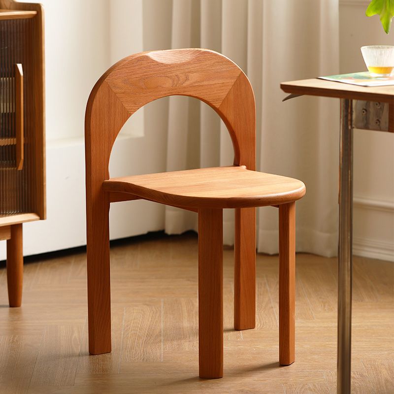 Industrial Style Side Chair Solid Wood Dining Chair for Living Room