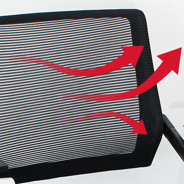 Mid Back Conference Chair Contemporary Upholstered Fixed Arms Chair