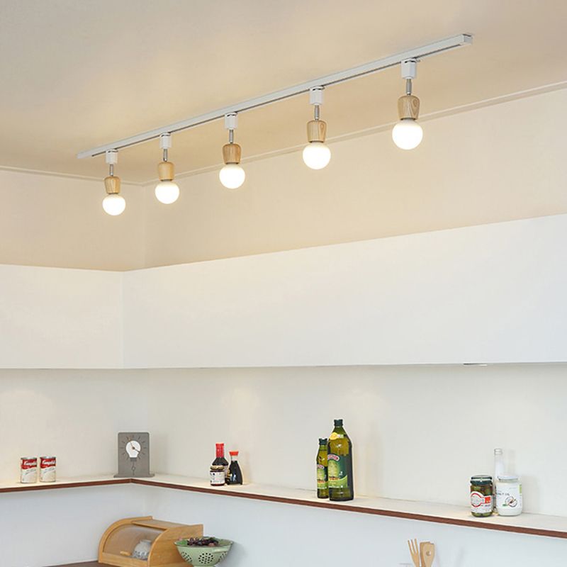 Japanse Stijl Solide Sood Track Licht Moderne Minimalistische Woonkamer Eetkamer Keuken Home Shop Commerciële Spotlight