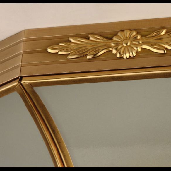 Traditionelle, schattierte, schattierte Flush-Montage-Leuchte Glas Flush Deckenleuchte in Brass