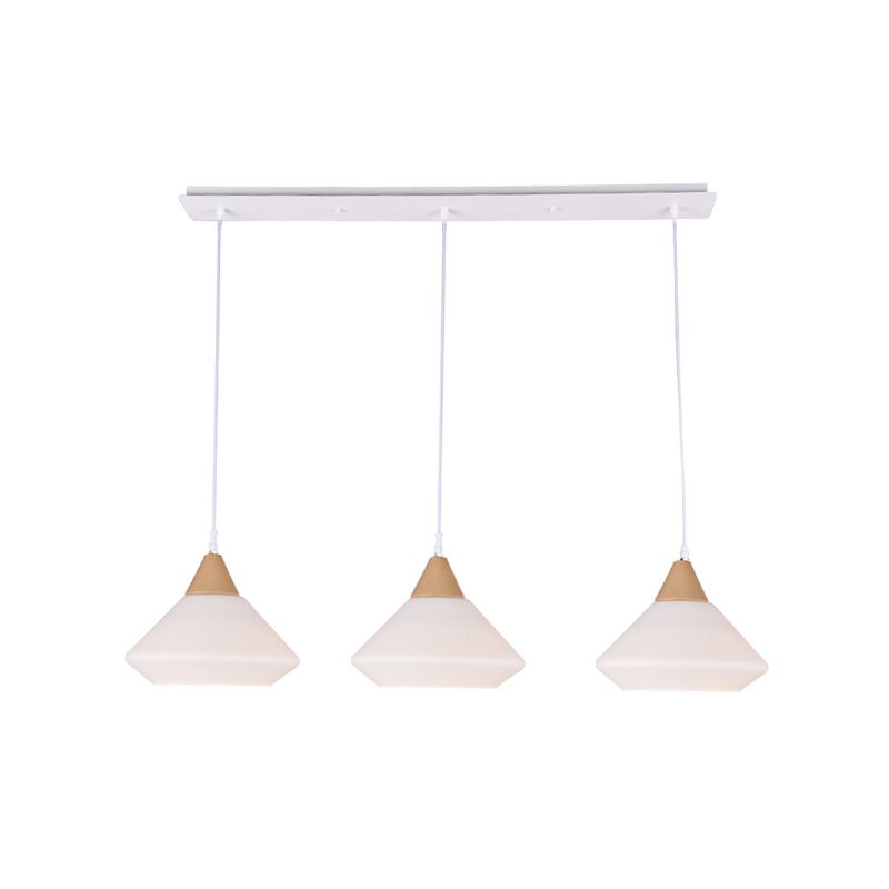 Cône de bois multiple pendentif suspension