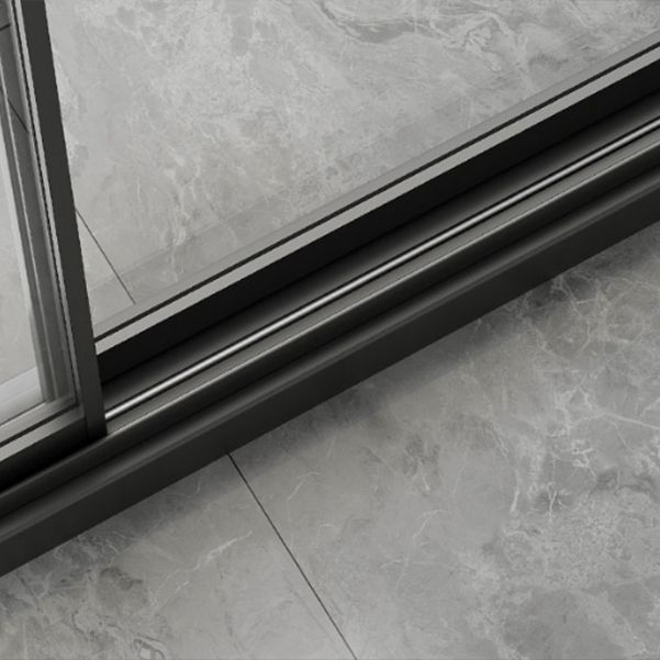 Frame Metal Double Sliding Shower Bath Door 78.7 High Clear Shower Door