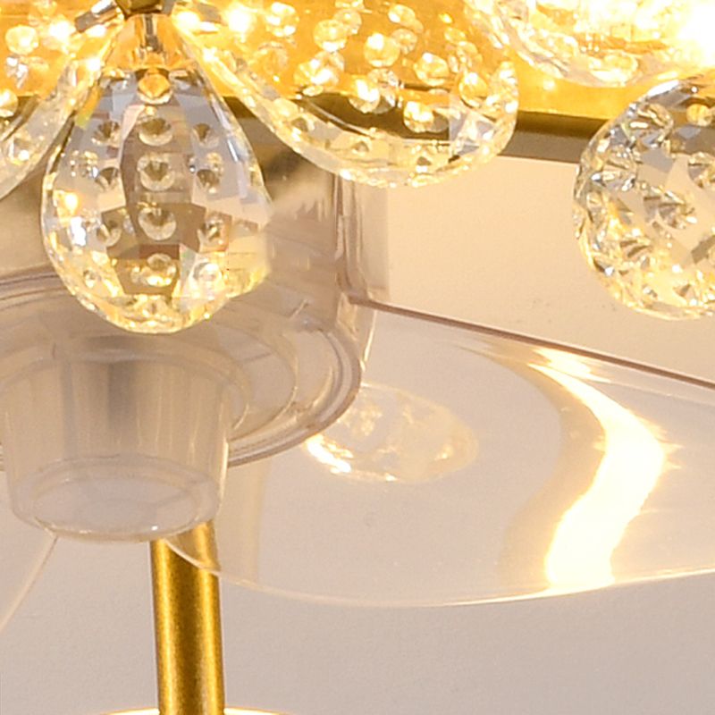 2 Light Ceiling Fan Lighting Modern Style Metal Ceiling Fan Light for Children's Room