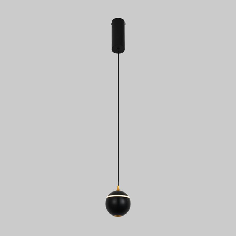 Modern beknopte LED -hanglamp gelakte aluminiumhangende lamp met acrylschaduw