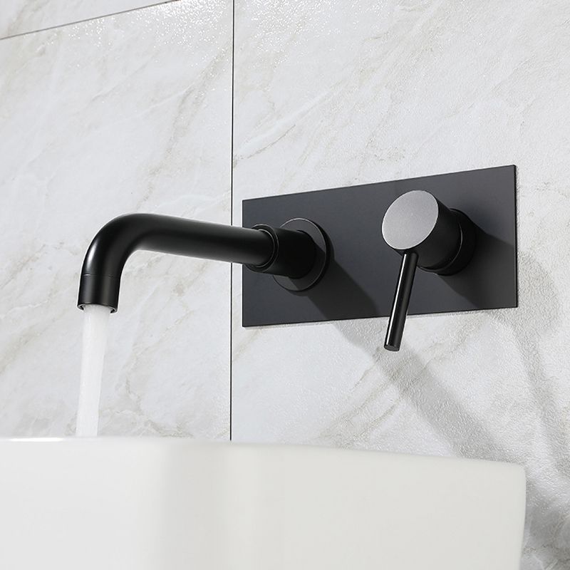 Glam Style Faucet Single Handle Wall Mounted Faucet for Bathroom