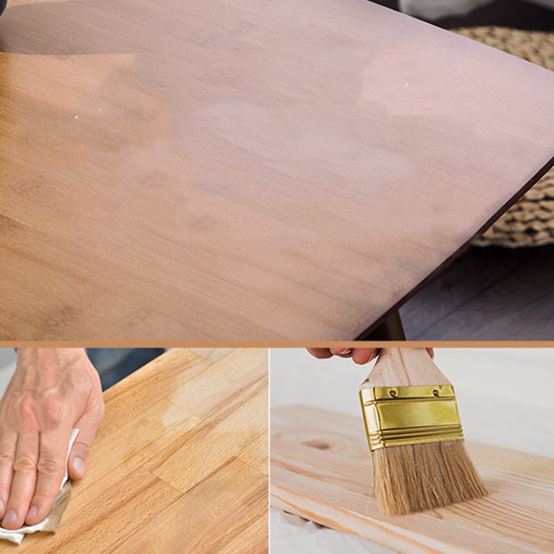 Contemporary Coffee Table 4 Legs Wooden Cocktail Table with Storage