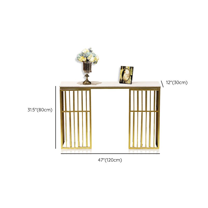 Glam Sofa Console Table Antique Finish Console Accent Table with Shelf