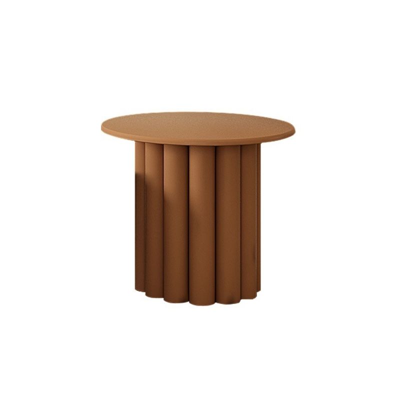 Contemporary Round Bunching Tables with Solid Wood Base Coffee Table