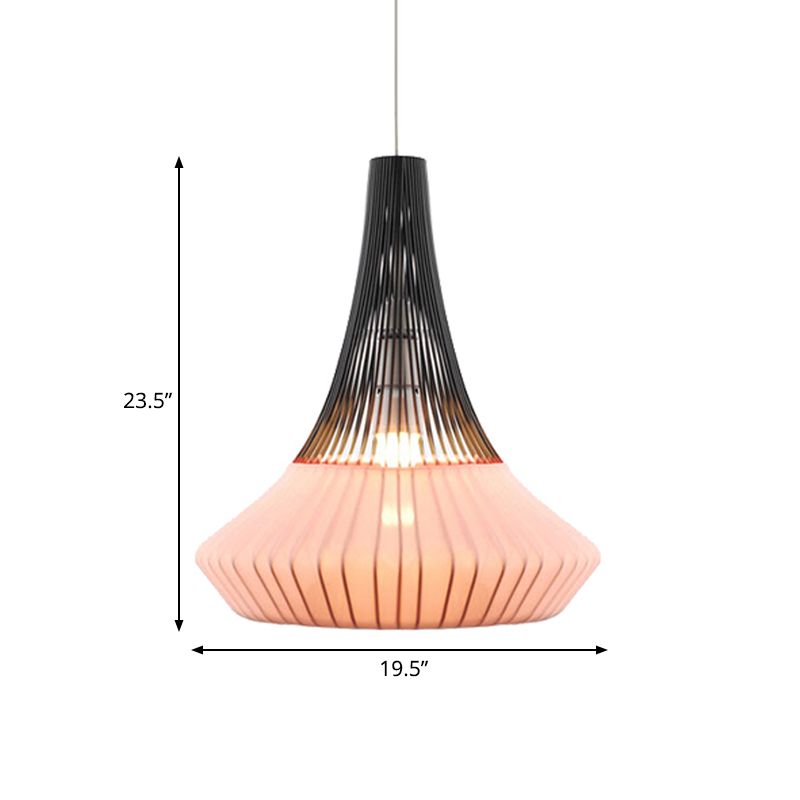 Tombre de cono de colgante Luz de estilo moderno 1 Luz colgante de color negro/rosa/rosa/azul para sala de estar