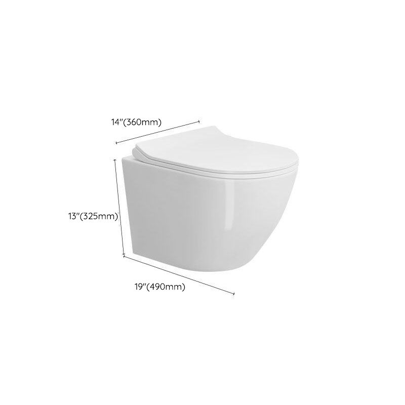 Modern Wall Mount Toilet Bowl One-Piece Urine Toilet for Washroom