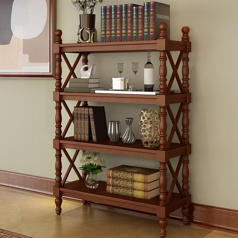 Scandinavian Study Room Bookshelf Solid Wood Etagere Bookcase
