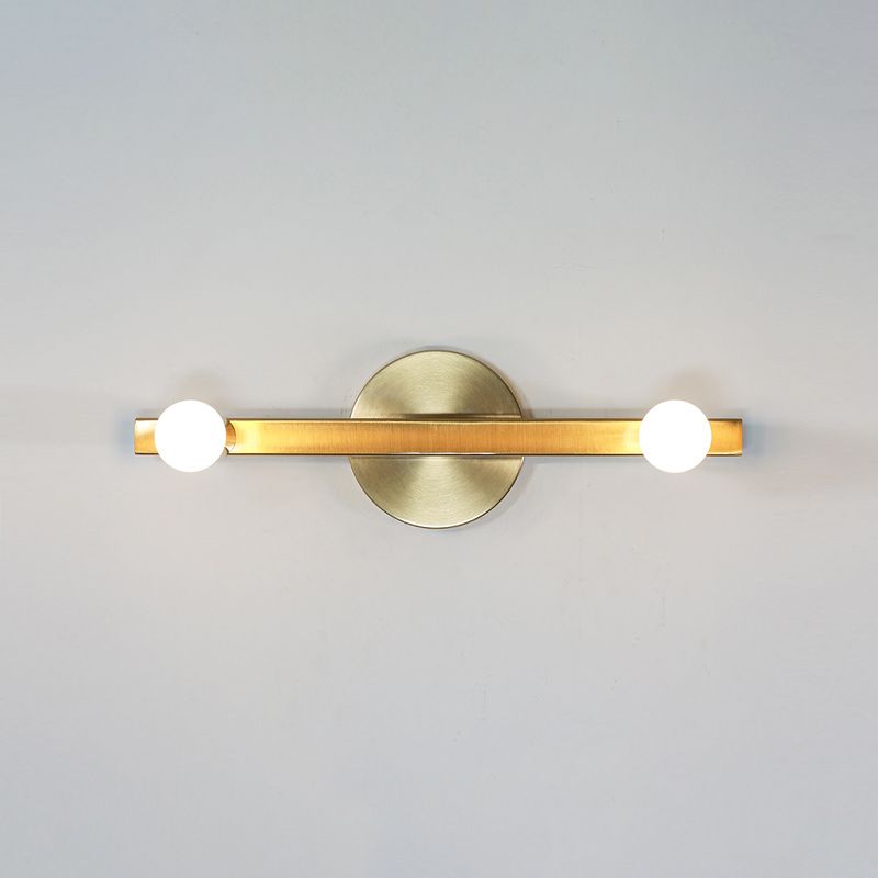 Modern Wall Light Fixture Linear Metal Sconce Light in Gold Finish