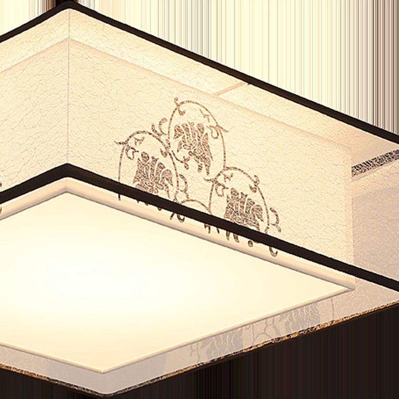 Traditional Flush Mount Light Fixtures 3-Light White Flushmount Ceiling Lamp for Living Room