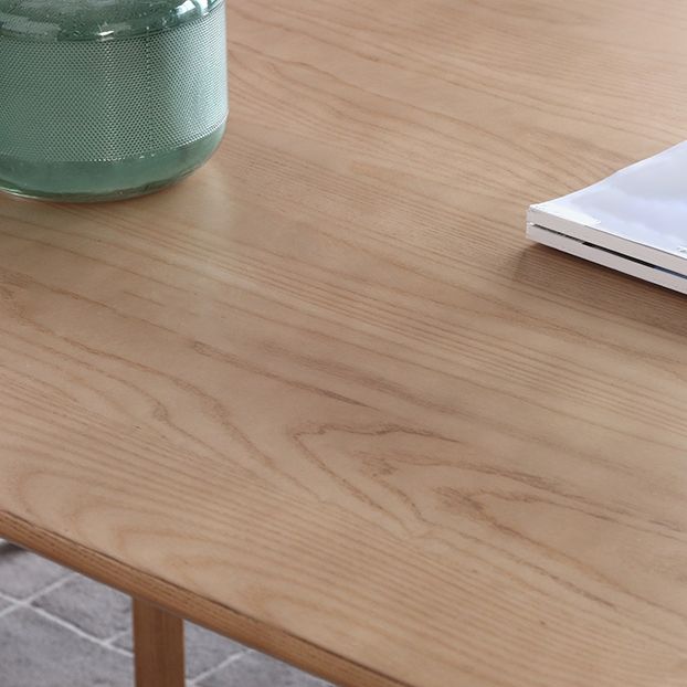 Modern Ash Wood Kitchen Table for Restaurant Rectangle Dining Table with 4 Legs