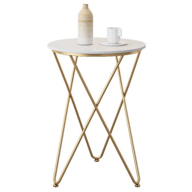 Traditional Luxury Stone Dinette Table Round Tripod Base Dining Table for Home