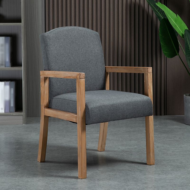 Chaise de salle à manger carrée de cuisine contemporaine Parsons Dining Dining Side Fix avec des jambes en bois