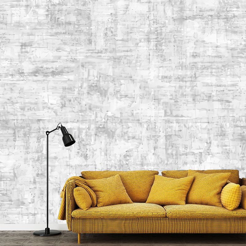 Stain-Resistant Linen Surface Wall Mural Non-Woven Fabric Minimalist Wall Covering for Accent Wall