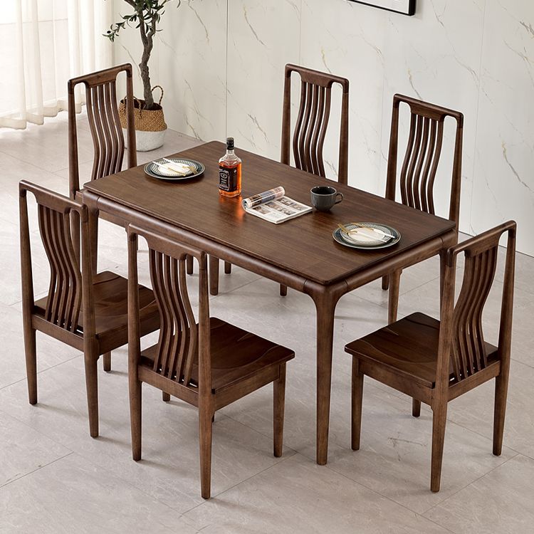 Traditional Solid Wood Dining Room Set with Rectangle Table Dining Table Furniture for Home