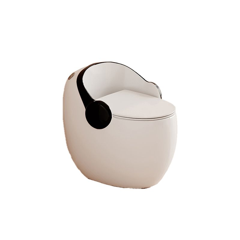 Contemporary Floor Mount Flush Toilet Seat Included Toilet Bowl for Washroom
