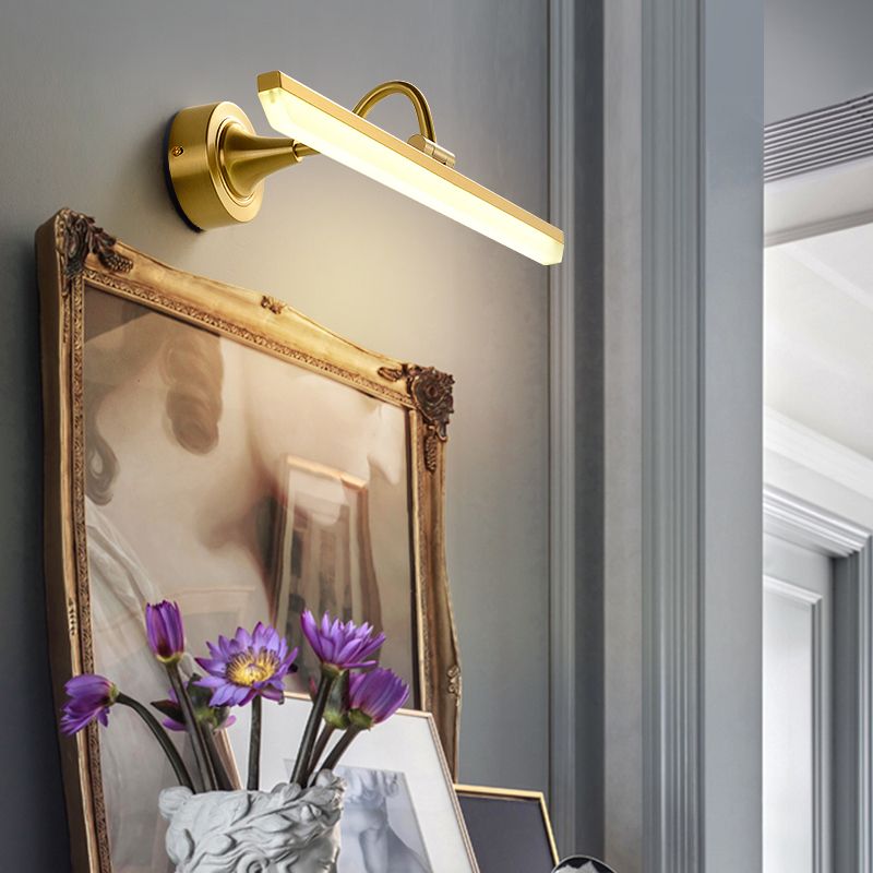 Metal Linear Wall Sconce Modern Multi Lights Mirror Wall Mount Light Fixture