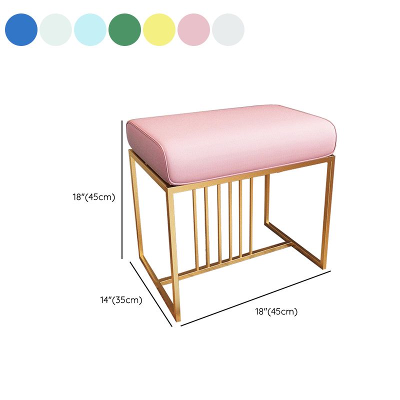 Solid Color Flannel Standard Stool Modern Simple Rectangular Upholstered Ottoman