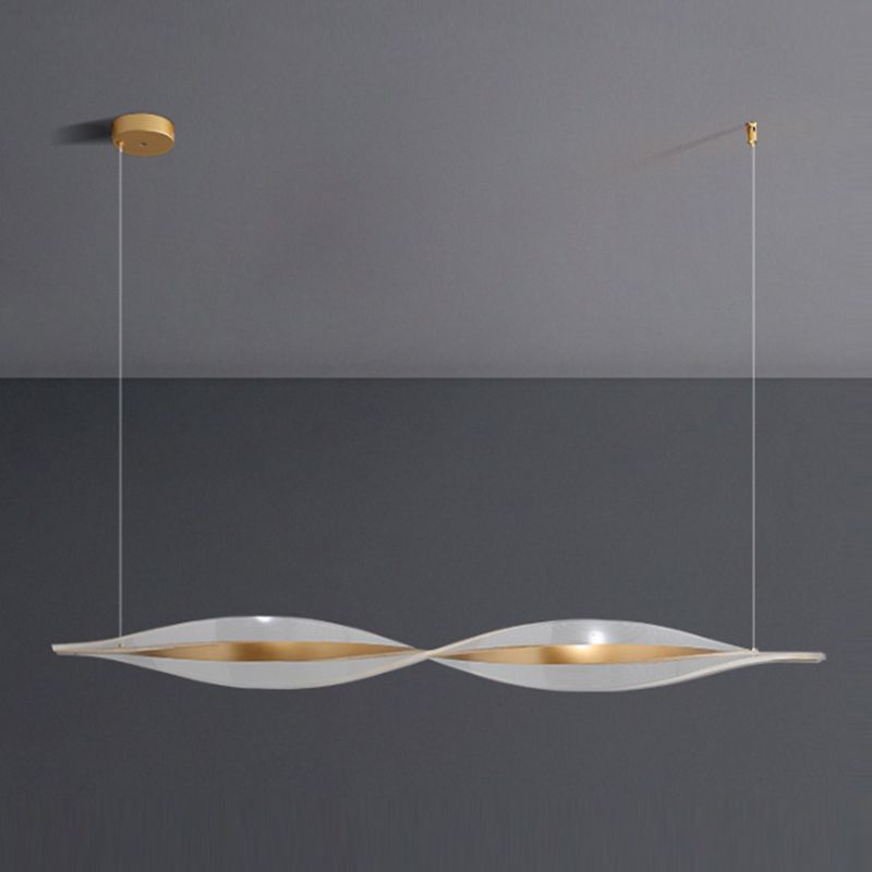 1 Light Acrylic Geometric Island Lighting Modern for Dining Room