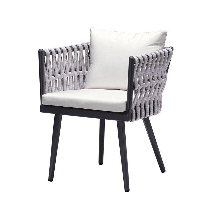 Boho Stone Dining Table Set 1/5/7 Pieces Metal Dining Table Set for Outdoor