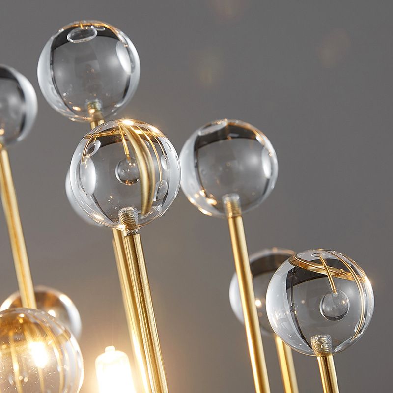 Postmoderne Metallwandleuchte Gold 2 Lichter Wandleuchten mit Kristall für Wohnzimmer