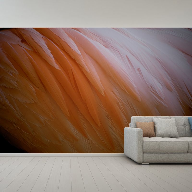 Feather Wall Mural Personalized Contemporary Wall Art for Accent Wall, Stain-Resistant
