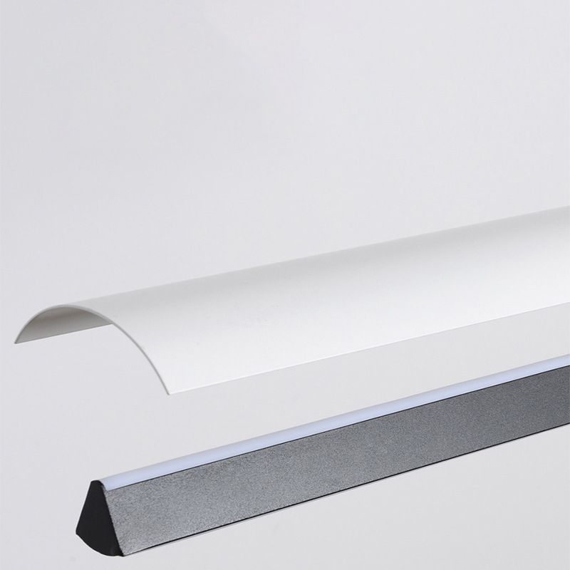 Strip-Shaped Island Pendant Metal Minimalist Linear LED Suspension Lamp for Dining Room