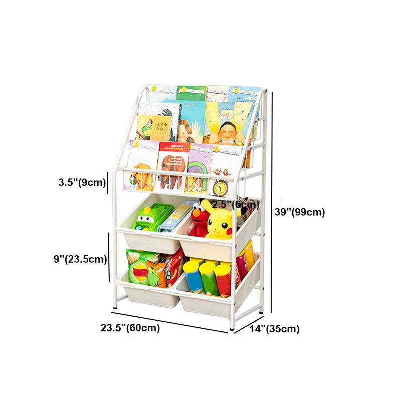 Contemporary Style Bookcase Open Back Bookshelf for Office and Home