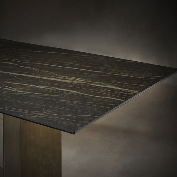 Metal Mesa de piedra sinterizada de rectángulo de lujo tradicional de lujo para el hogar
