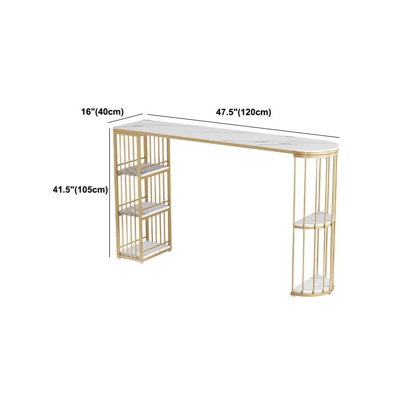 Modern 1/3 Pieces Bar Table Set Stone Counter Table with High Stools for Milk Tea Shop