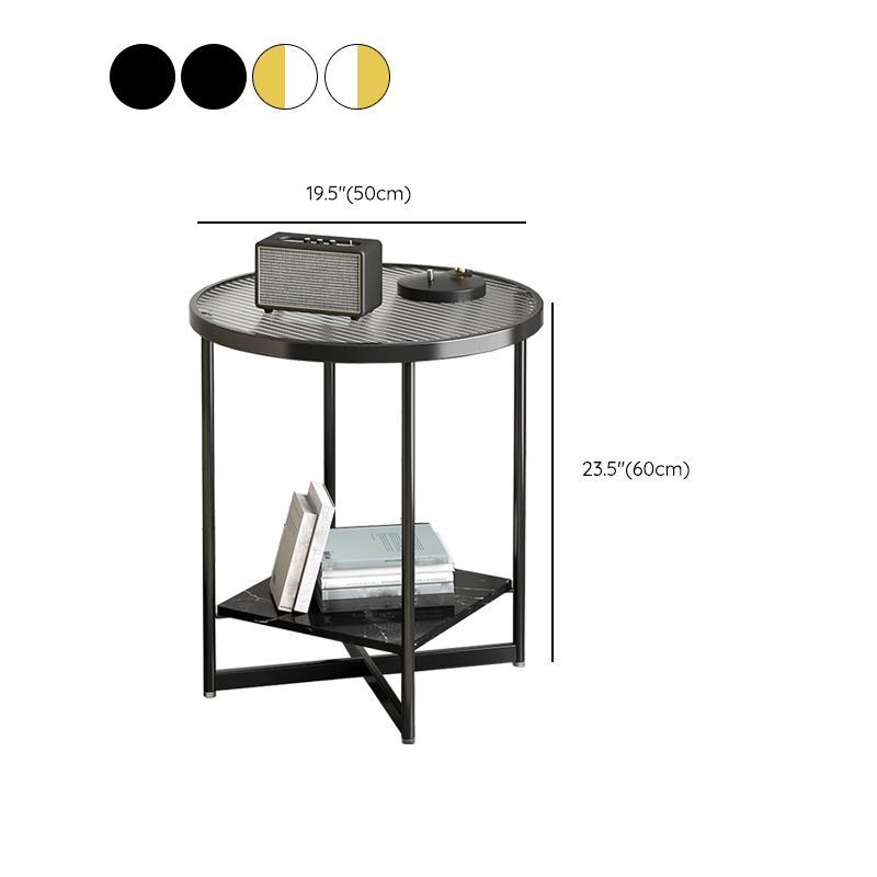Contemporary Side Table Metal Accent Side Table for Living Room
