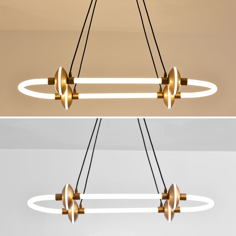 Minimalista lineal isla luz de metal 1 luz colgante de luz para comedor