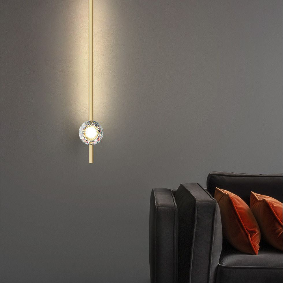 Modern Luxury Style Wall Mounted Light Fixture Copper Flush Mount Wall Sconce for Living Room