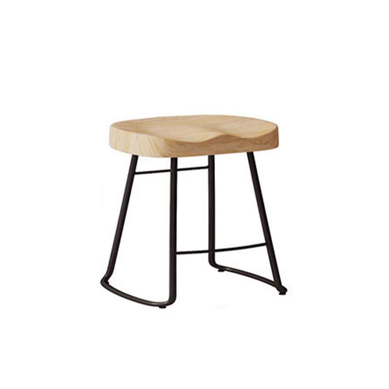 Modern Saddle Seat Bar-stool Solid Wood Counter Bar Stool for Home