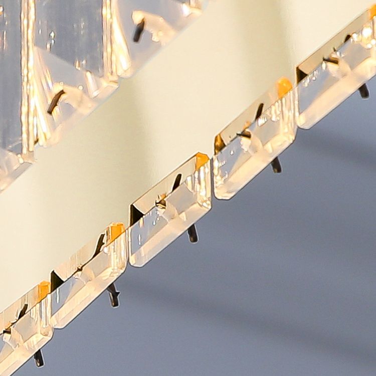 Moderne Kücheninselbeleuchtung linearer Kristall 2 leichte Kronleuchterleuchten