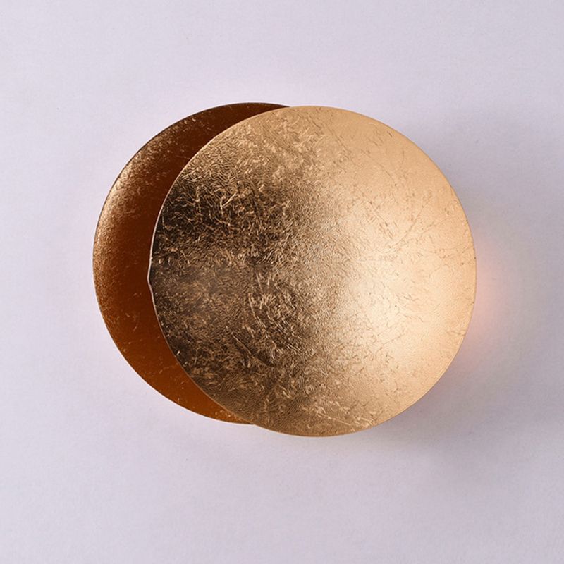 Modern Minimalist Style Circular Wall Sconce Lighting Metal Wall Mount Light for Bedroom