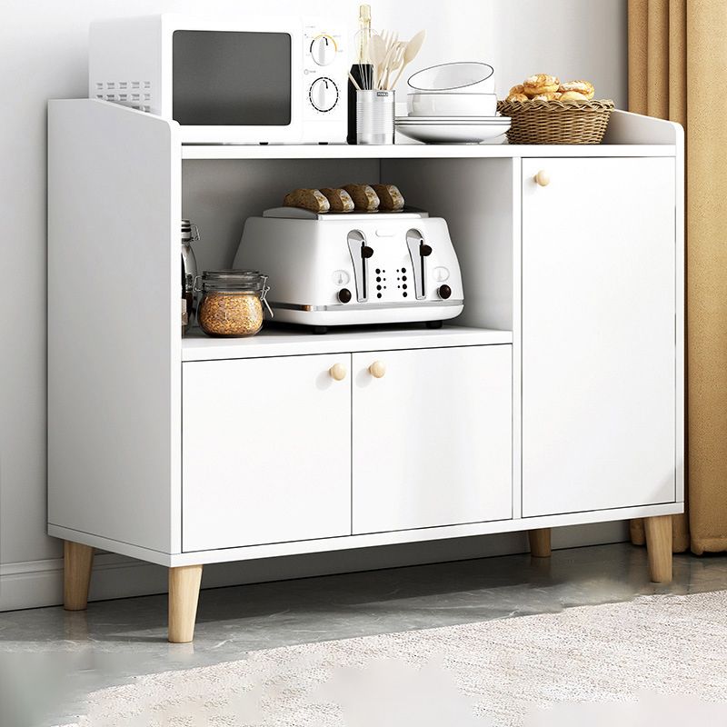 Modern Cabinets Buffet Table Engineered Wood Open Storage Sideboard Cabinet