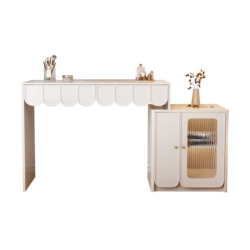 White Makeup Vanity Desk Modern Vanity Tables with Drawer, 29.52" High