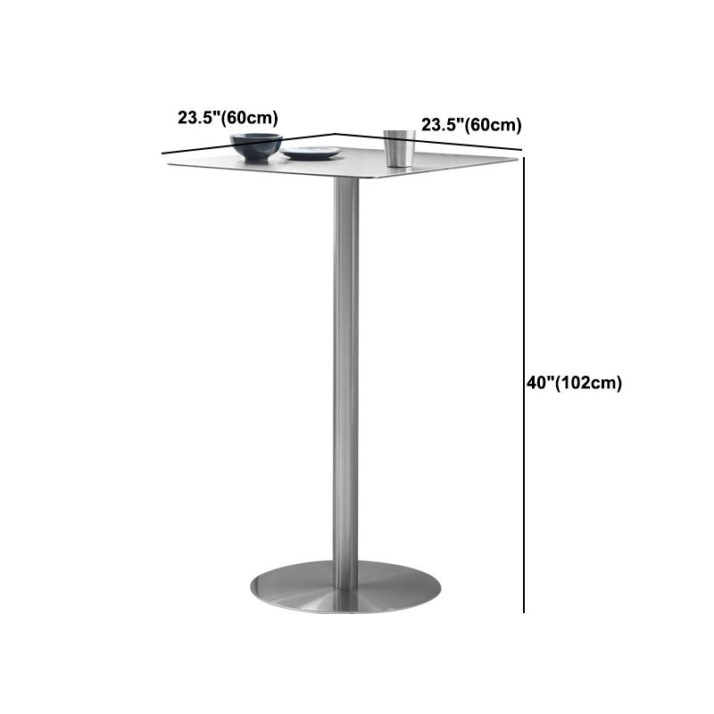 Industrial Style Pub Table Bar Height Metal Bar Table for Indoor