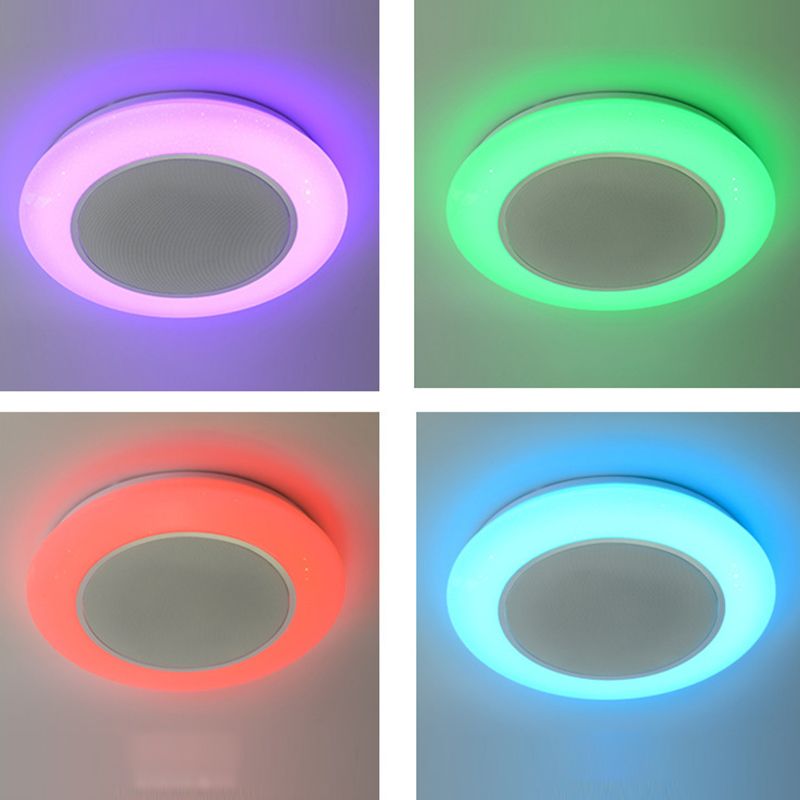 Flush Mount Ceiling Fixture LED Light Smart Mobile Phone Control Indoor Bedroom Light
