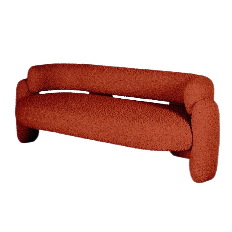 Contemporary Tight Back Curved Tuxedo Arm Stationary Settee Couch