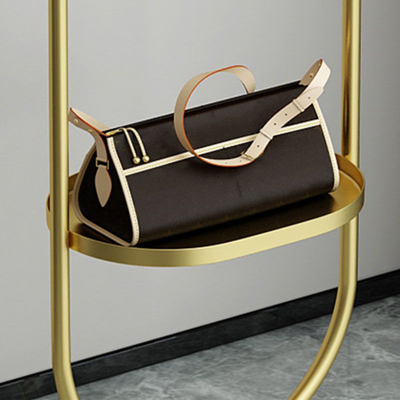 Modern Hall Stand Metal Framed Hanging Rail and Hooks Coat Hanger