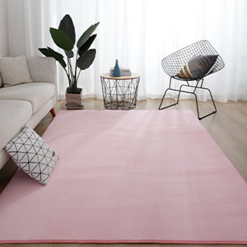 Tapis d'intérieur en Polyester de couleur unie, décontracté, lavable, pour la décoration de la maison, bleu