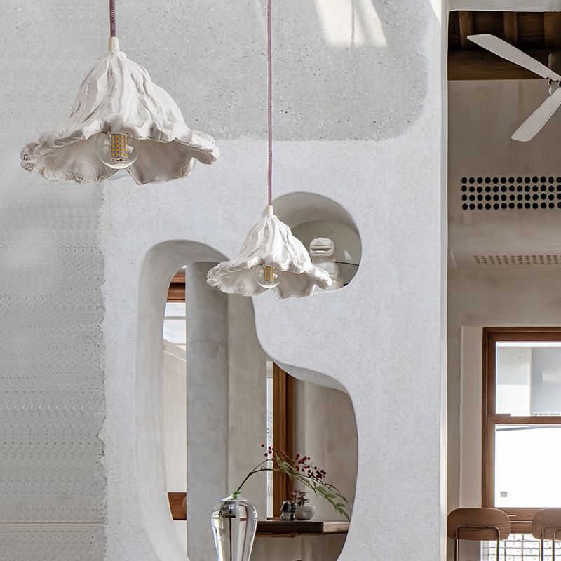 Décor décor lotus feuille en forme de pendentif en résine à manger lampe de suspension de plafond